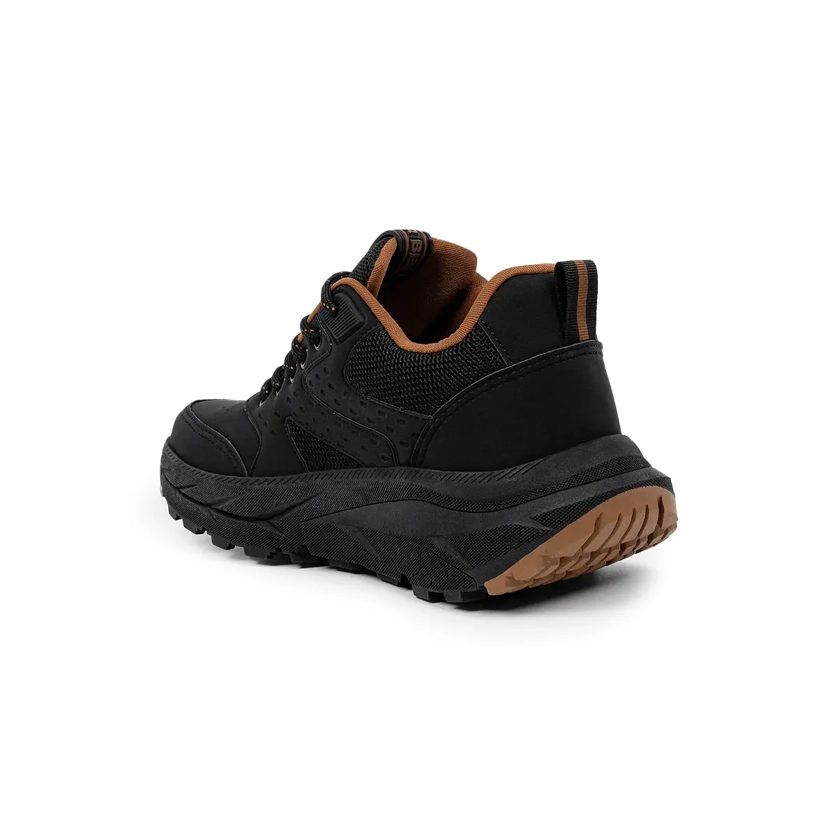 Tênis infantil Ollie Alaska 2 preto vista lateral com design esportivo